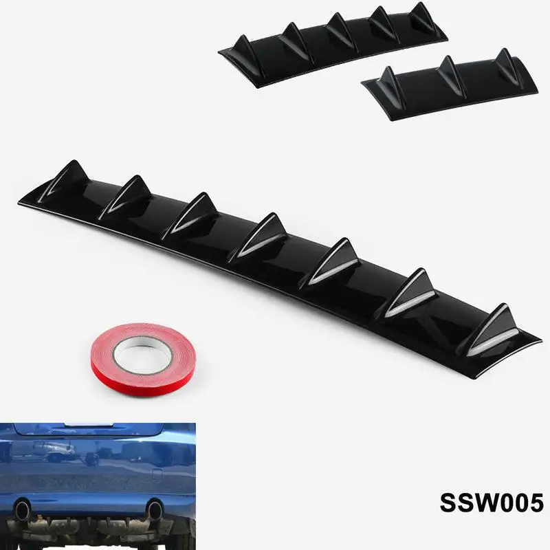 Yiwa Акула Стиль Универсальный задний бампер ABS губы Diff использовать r Fin