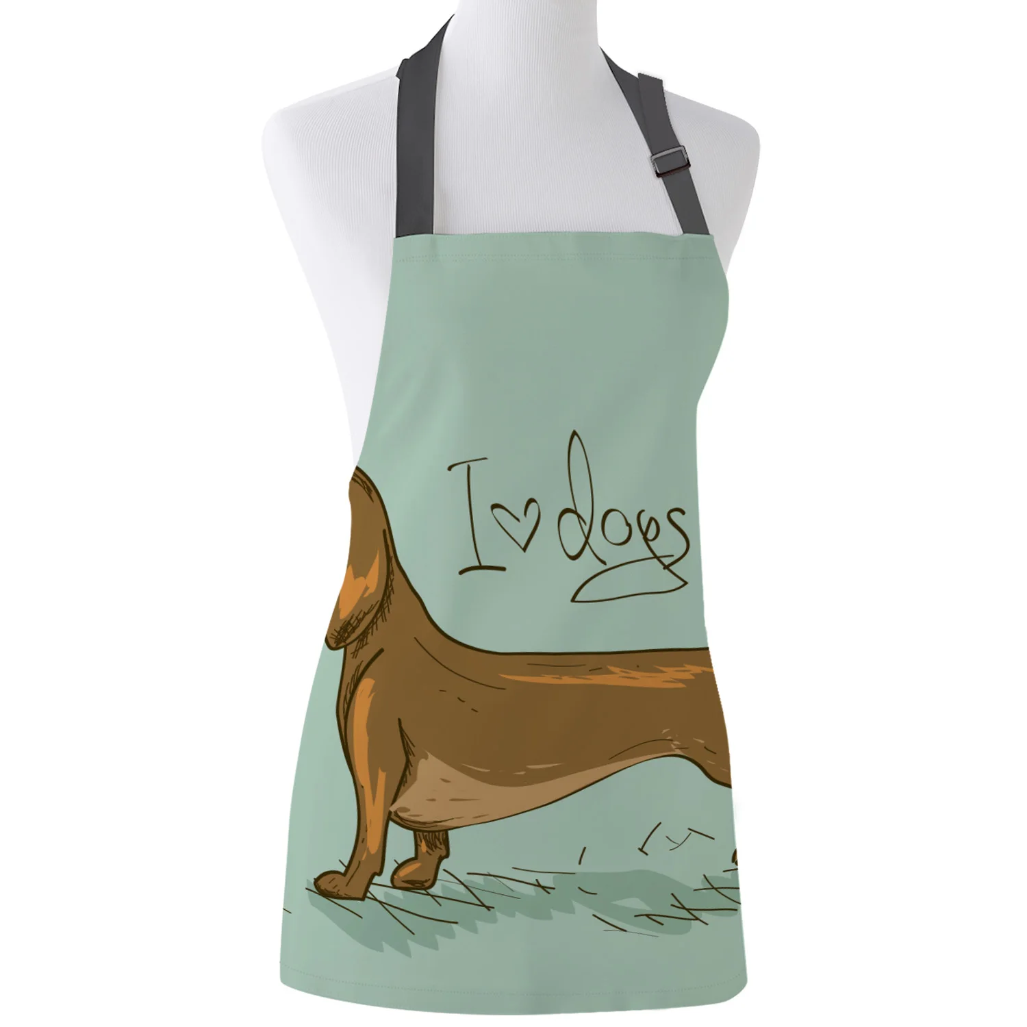 Tophome Кухонный Фартук Собака Такса мультяшный любимец регулируемые фартуки из