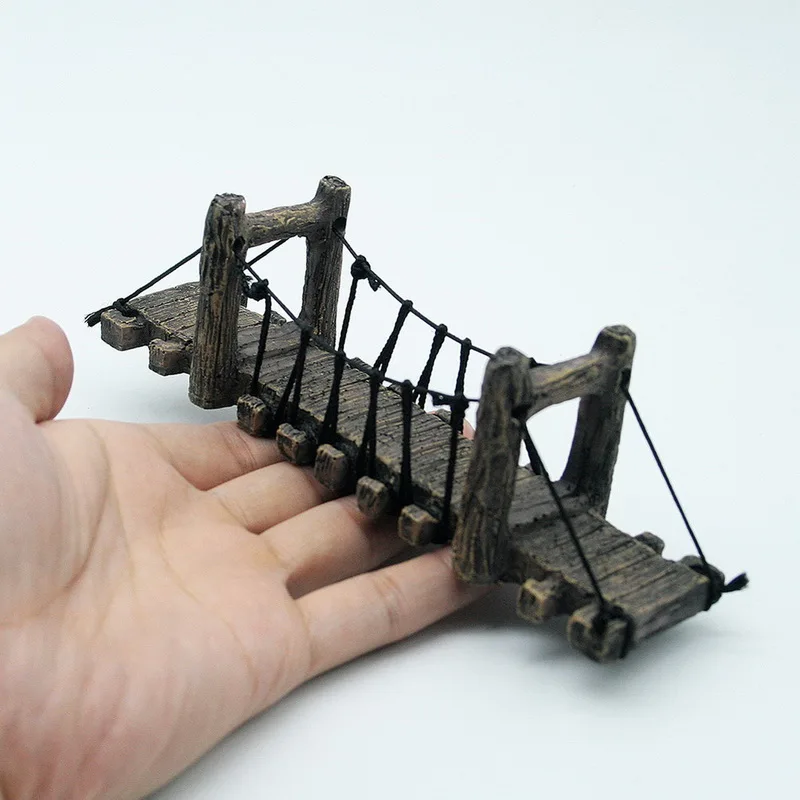 Аквариумный Искусственный деревянный мост украшение для аквариума озеленение