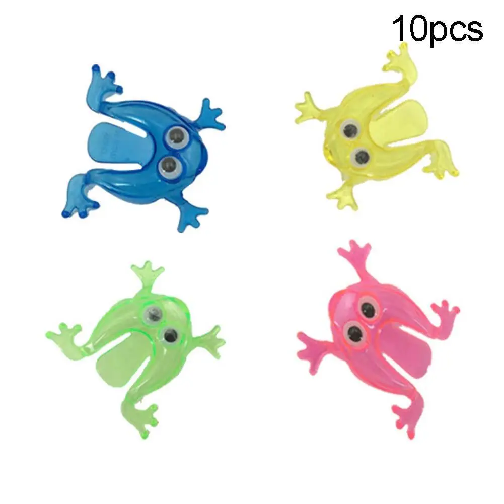 

10Pcs Kids Mini Jumping Frog Toy Finger Pressing Desktop Game Kids Toy Gift Party Favors Random Color