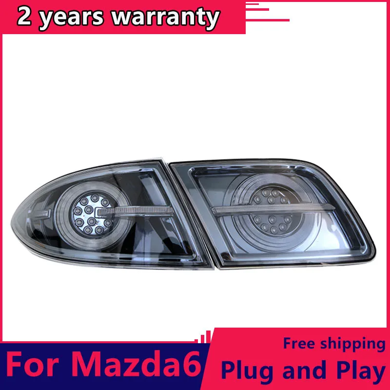 

KOWELL Car Styling for Mazda 6 LED Taillights 2005-2013 for Mazda6 Tail Light Rear Lamp DRL+Brake+Park+dynamic Signal