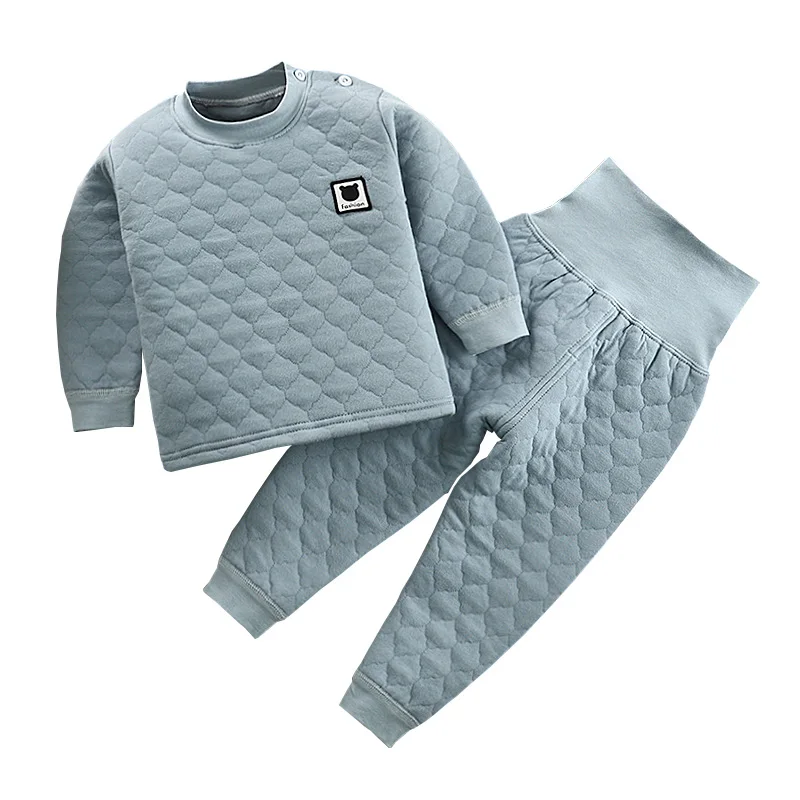 Комплект детского термобелья Осенний хлопковый костюм для - Цена: 868,25 - 922,57 руб.