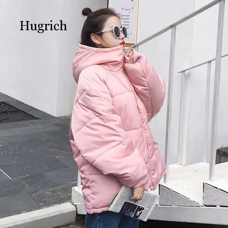 2021 Winter Short Parka Women Solid Bubble Jacket  Hooded Thick Outwear Warm Casual Coat Femme Chaquetas