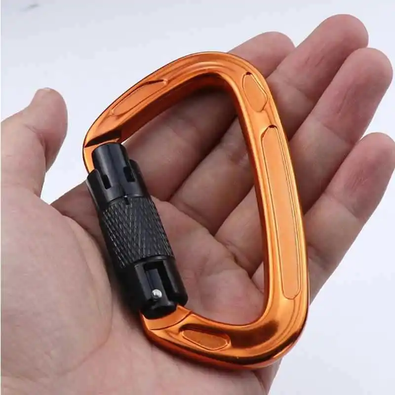 

7075 Aviation Aluminum Automatic Lock Carabiner Main Lock 24KND Rock Climbing Quick Hang Camping Hammock Safety Lock