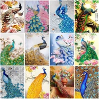 5d diamond painting animals cross stitch full square diamond embroidery mosaic peacock picture of rhinestones home decoration