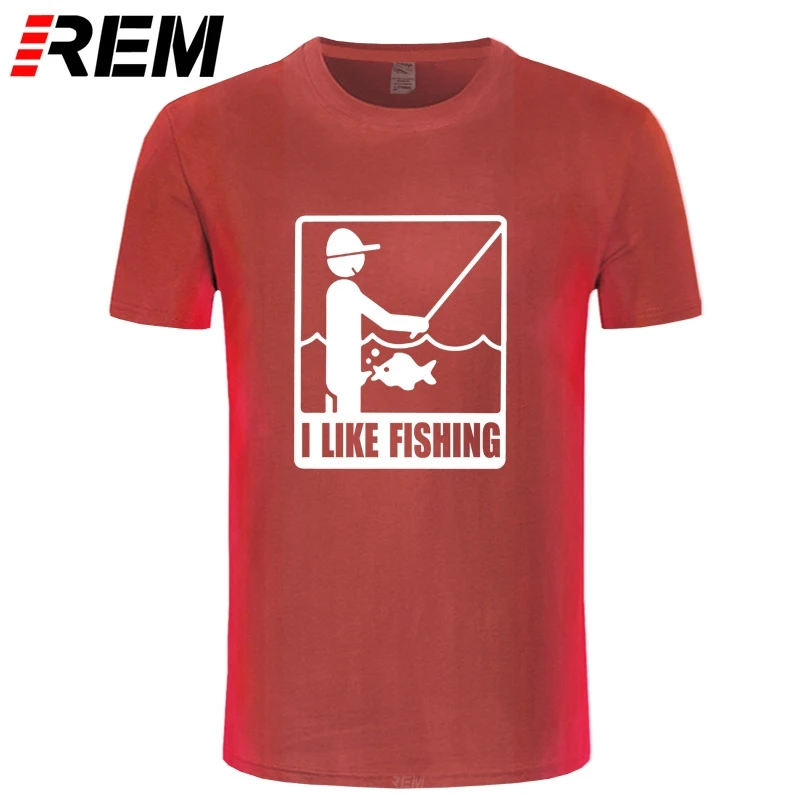 Футболка для рыбалки с забавным буквенным принтом I Like Fishing мужские футболки Humor
