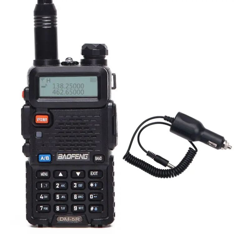 add car charger Baofeng DM-5R plus цифровая рация Tier I Tier II Tier 2 DMR цифровое и аналоговое двухстороннее радио двухдиапазонный ретранслятор dm5r - Цвет: add car charger