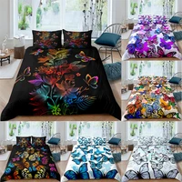butterfly printed bedding set polyester comforter cover set 23pcs king size duvet cover queen king full size home textile