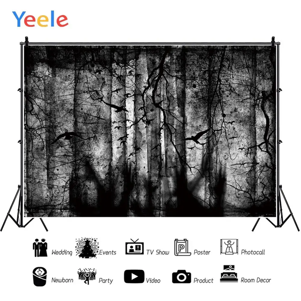 Yeele страшные вечерние фоны для фотосъемки на Хэллоуин с занавес зомби персонализированные фоны для фотостудии