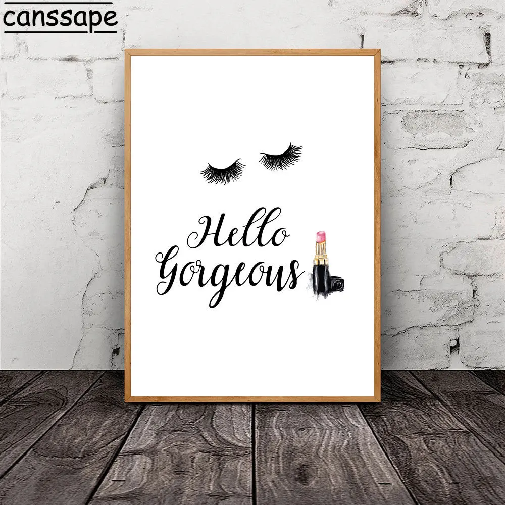 Модные постеры и принты для макияжа настенное художественное изображение помады
