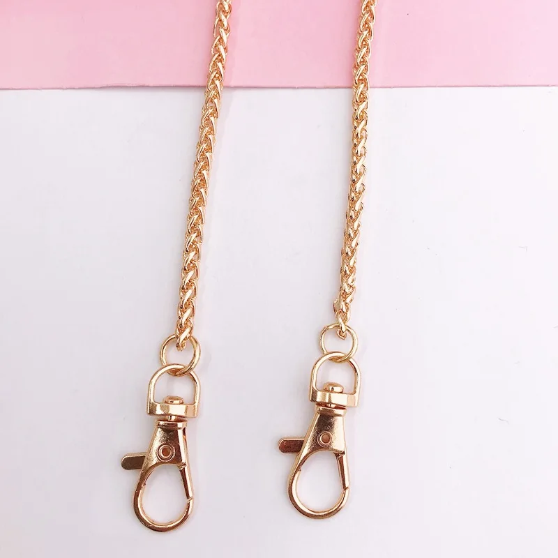 Metal bag chain girl messenger mobile phone case lanyard hanging chain lobster buckle  golden iron chain shoulder strap images - 6