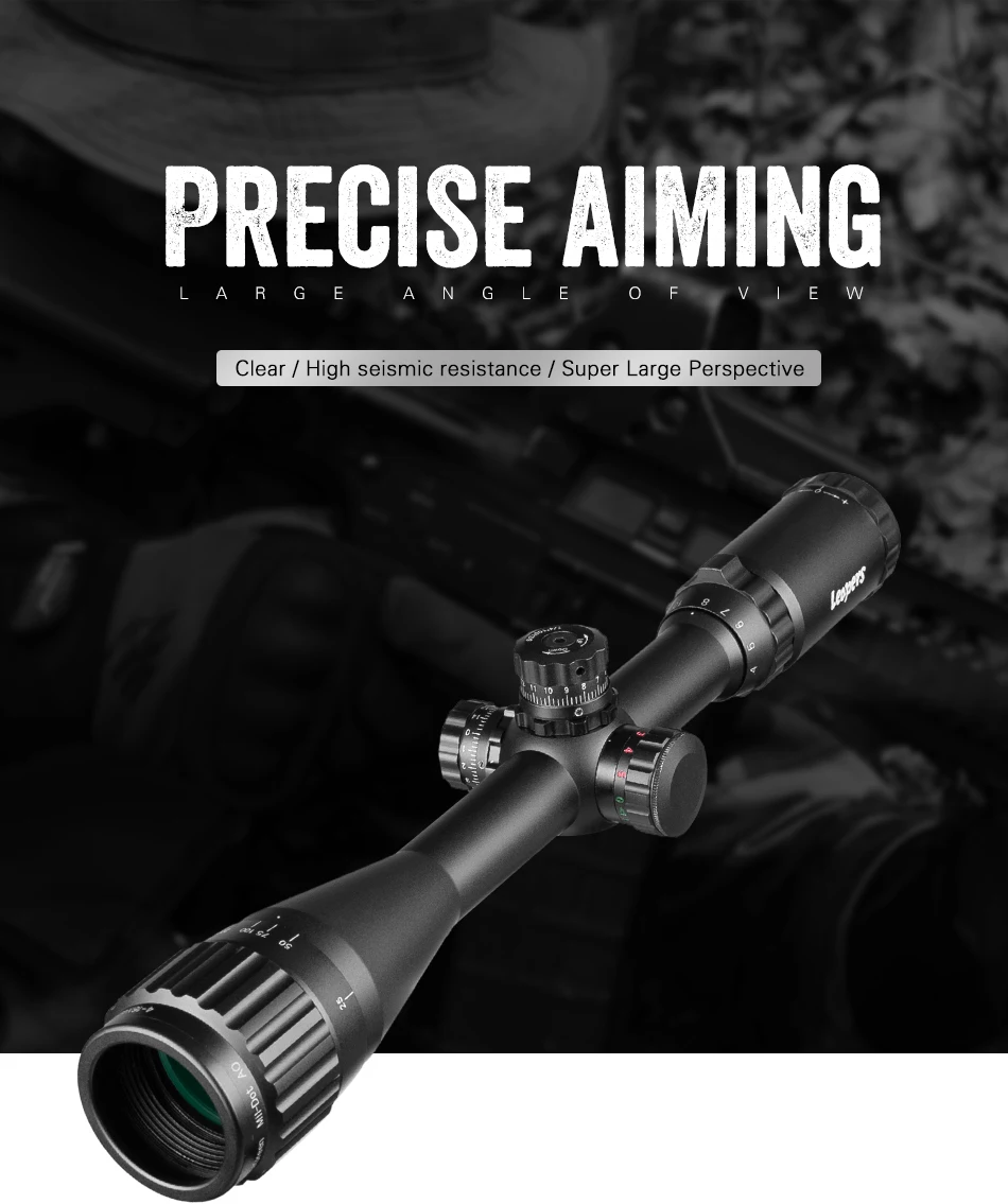 LEAPERS 4-16X40 Riflescope тактический оптический прицел красный зеленый и синий точечный прицел с подсветкой для охоты