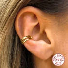 Серьги из настоящего стерлингового серебра S925 пробы, серьги-клипсы для простого хряща, женская бижутерия, манжеты для ушей W3