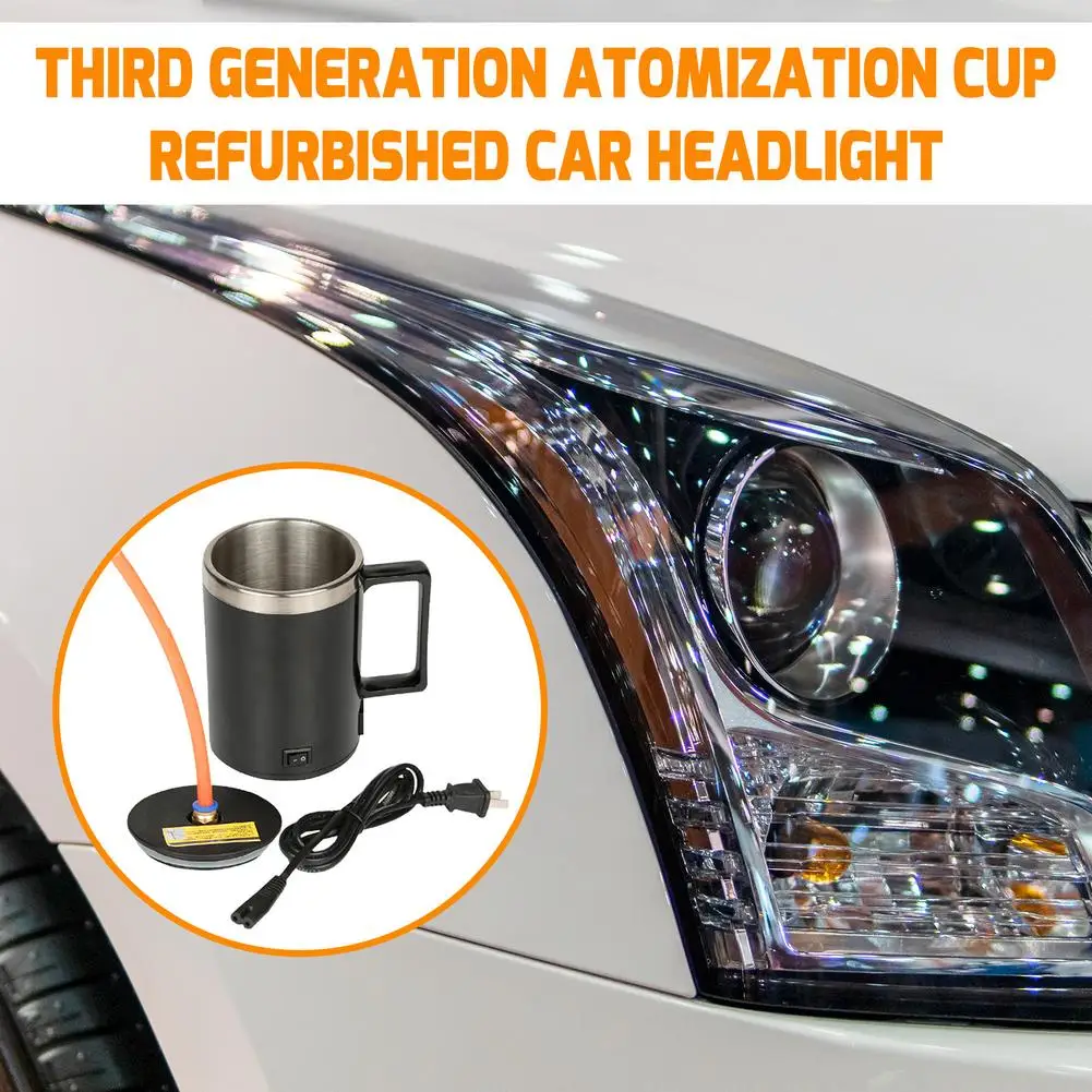 

Car Headlight Refurbished Cup Kit Third Headlamp Generation Coating Renovation Atomizing Evaporation Heating Cup Repair Tool