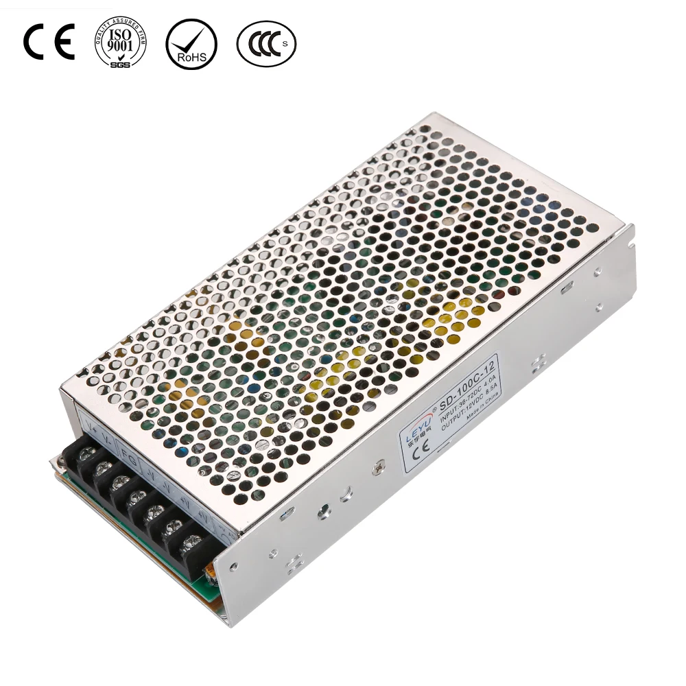 

SD-100B-48 CE RoHS Certificated 2:1 wide input range 48v output DC DC converter