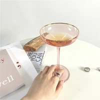 150ml nordic style lead free crystal wine glass gold foil sweet champagne glass dish cocktail goblet festival art drinking set