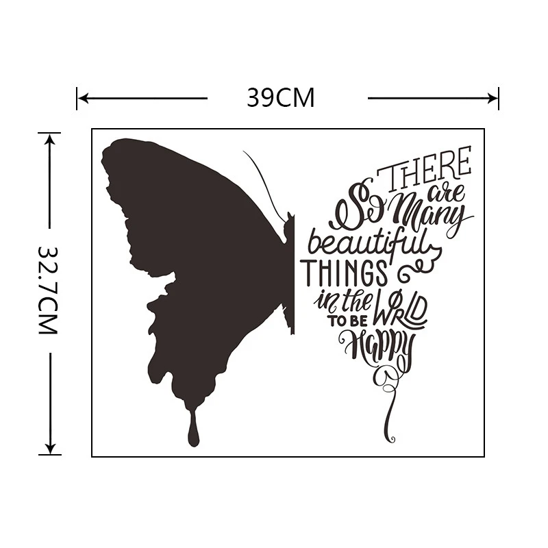 

Creative Black White Butterflies Wall Sticker for Girl Bedroom Living Room Sofa Background Decoration Art Wall Decals Home Decor