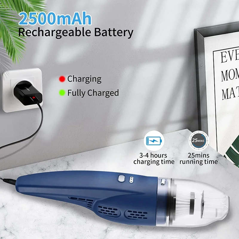

Handheld Vacuum Cleaner Cordless,Portable Car Hand Vacuum Small Strong Dust Suction for Home Pet Hair Carpet Clean