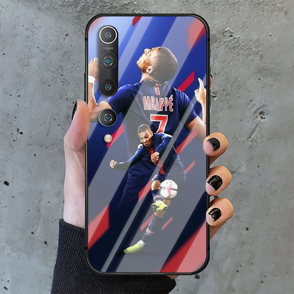 

Kylian Mbappe Football Phone Tempered Glass Case Cover for Xiaomi Mi A MAX X POCO M Note 3 9 10 11 i T Pro Lite Waterproof Back