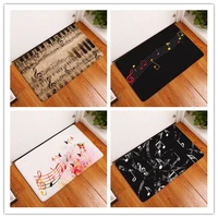 retro music note spectrum red watercolor violin color butterfly welcome mats living room rugs houseware decoration