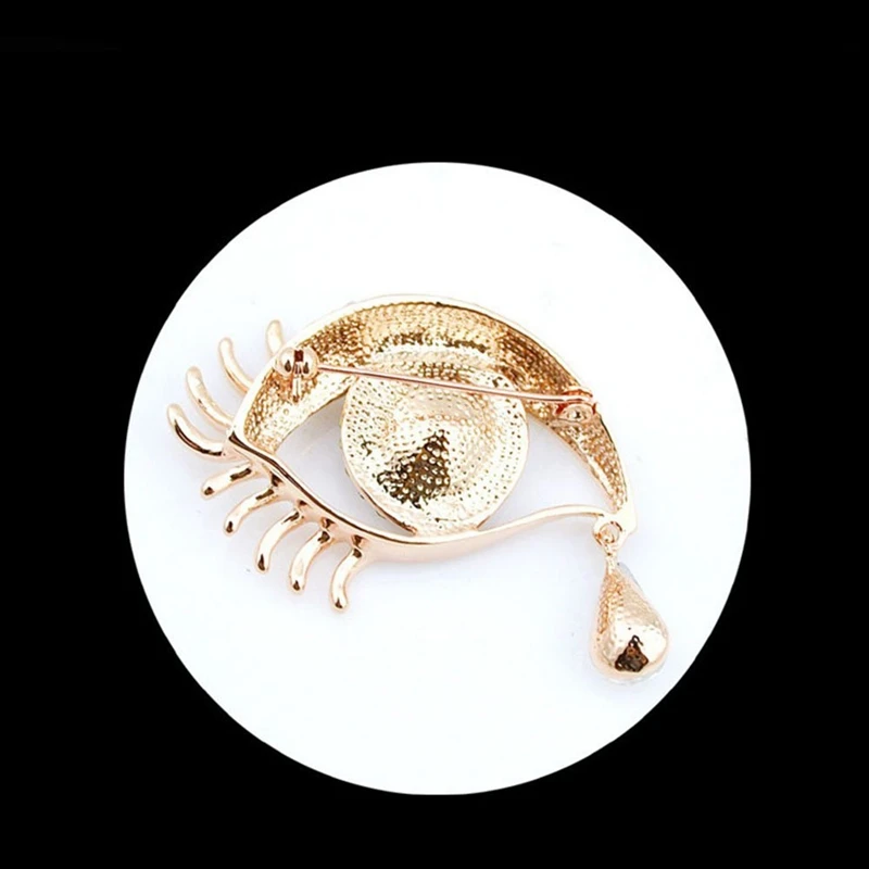 Брошь с кристаллами в виде глазного яблока из слезы ангела булавка для ресниц