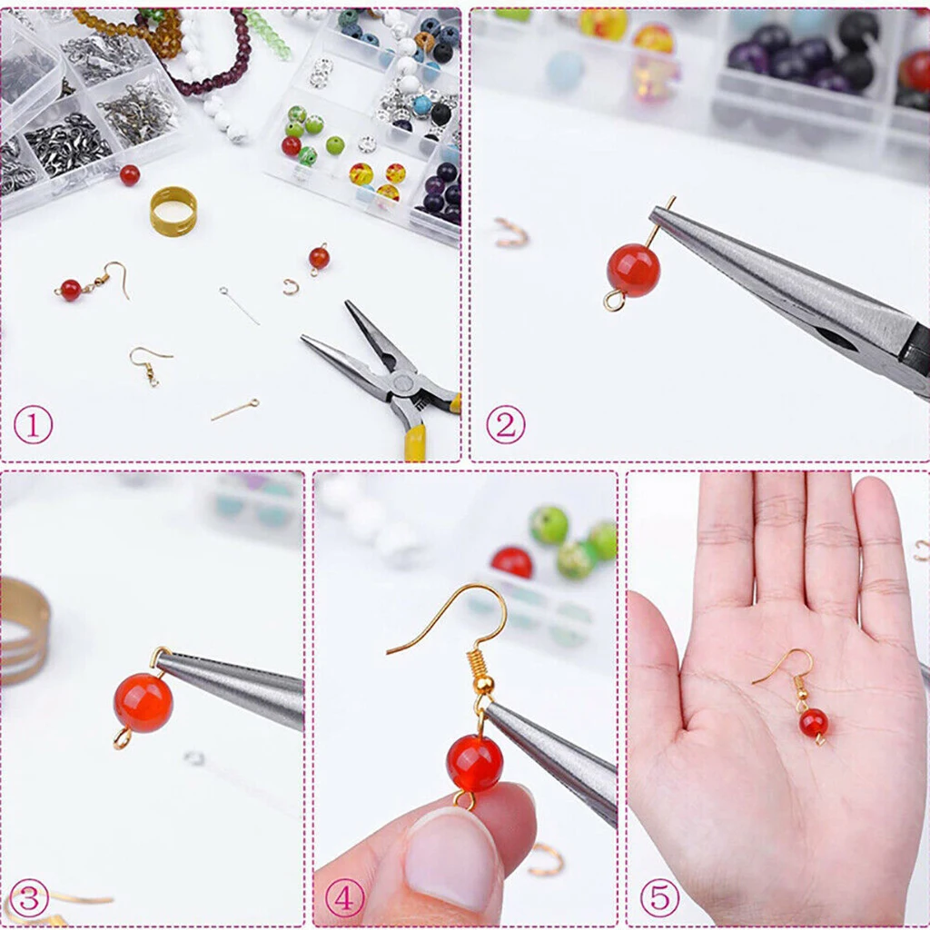 

1 Set Jewelry Making Kit Jewelry Findings Starter Kit , Set of 1000, All-in-1