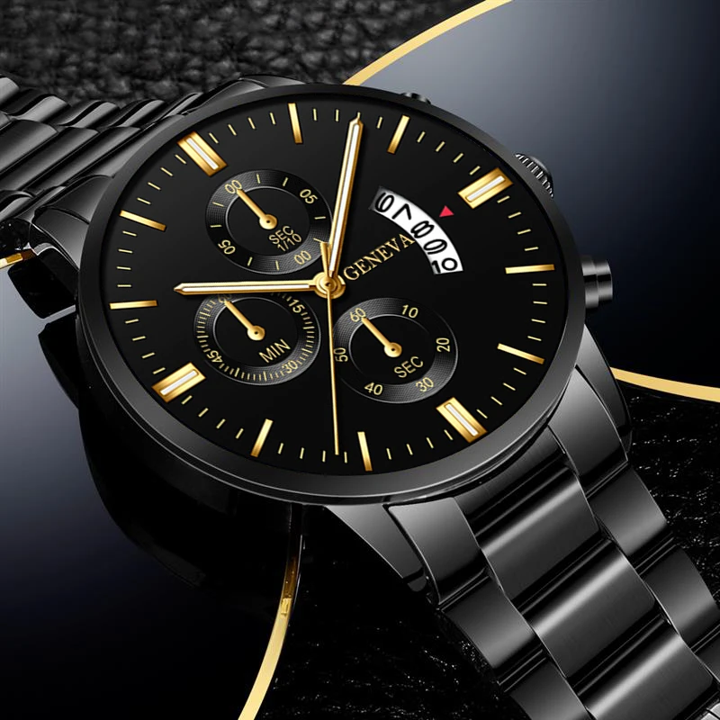 

Edelstahl Uhr Luxus Kalender Quarzuhr herren Business Casual Uhr