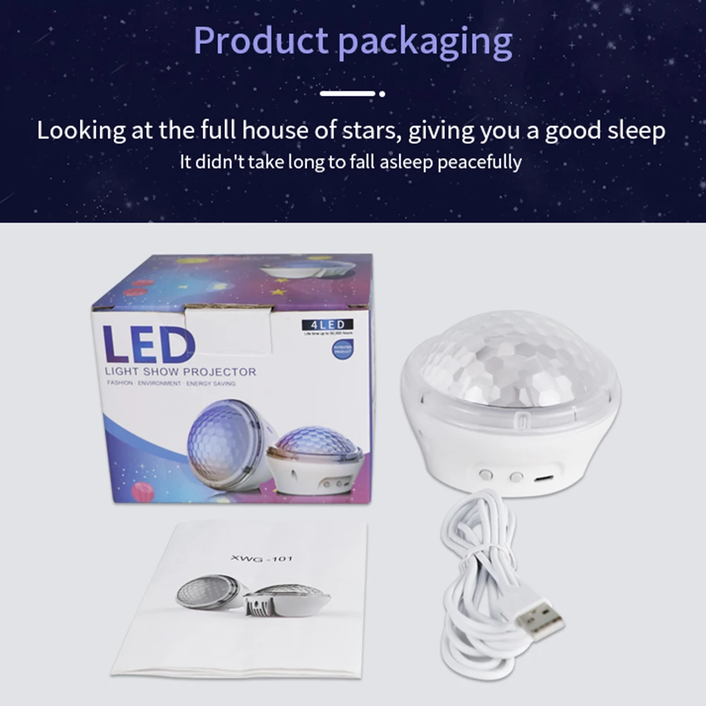 

USB Charging Projection Lamp Romantic Colorful Starry Projector Night Light for Kids Bedroom Decor Lighting for Children Gifts