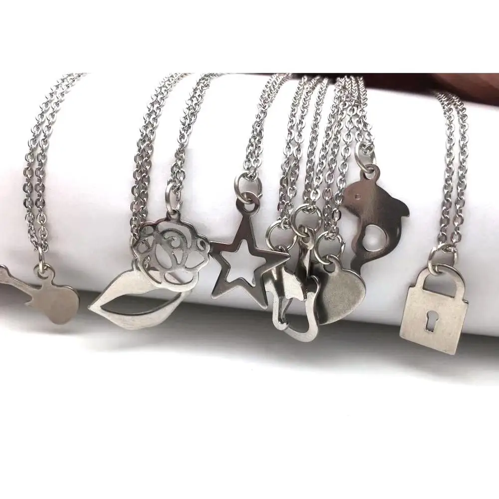 Модные женские цепочки из нержавеющей стали ожерелье с подвеской в виде короны