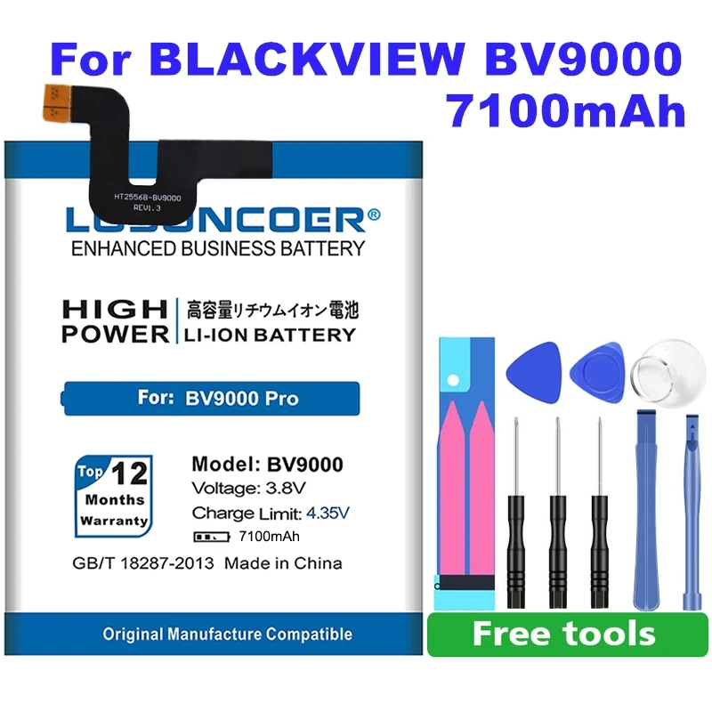 LOSONCOER Новинка 7100 мАч BV9000 U536174P батарея для Blackview BV9000/BV9000 Pro батарея