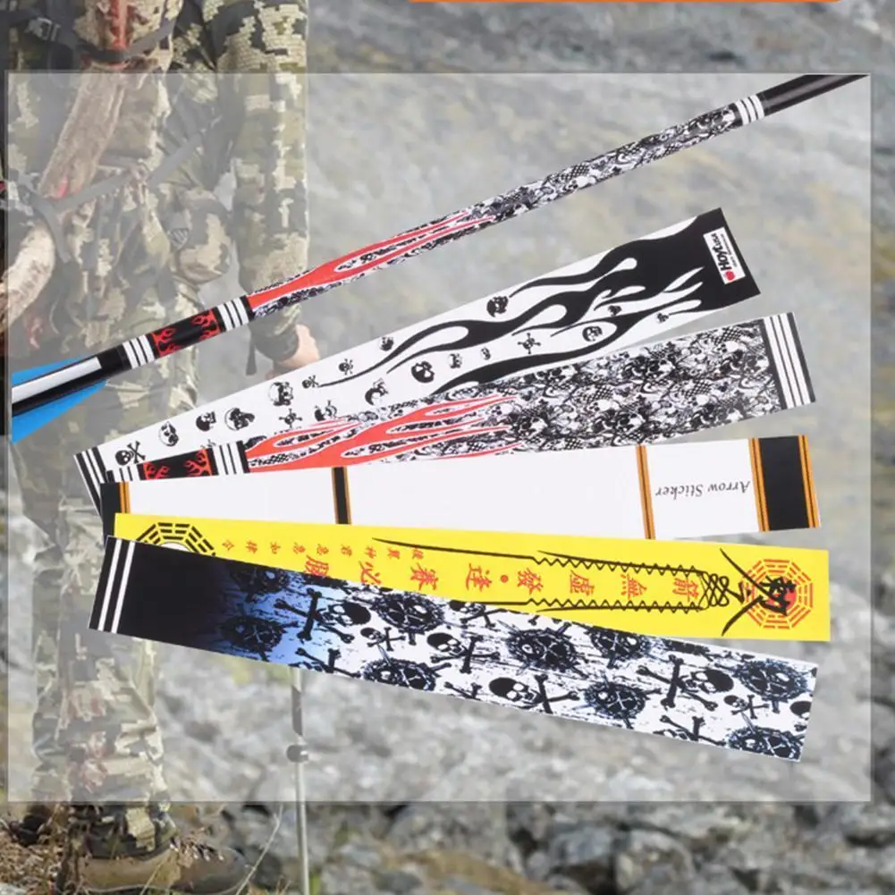 

12 Pcs/set Arrow Shaft Skin Waterproof Sticker Outdoor Archery With Sport Adhesive Archery DIY Supplies Arrows Double-sided Z7F6