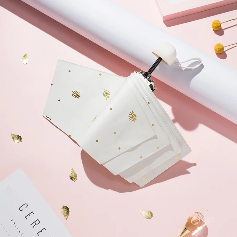 

luxury small umbrella rain women print fabric children windproof umbrella foldable outdoor paraguas plegable kids gift EA60YS