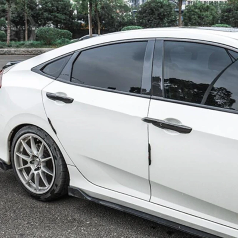 Углеродное волокно черная дверь столб крышки планки для Honda Civic 2016 2017 2019| |