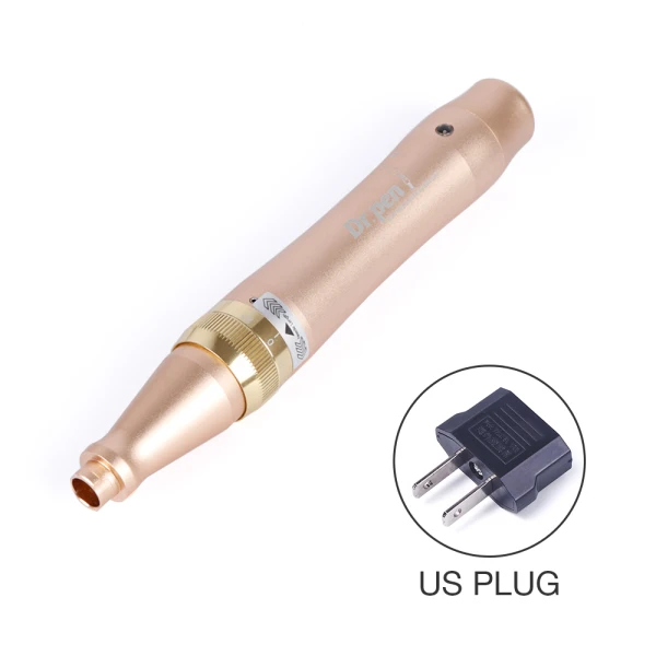 US Plug Микро Ручка с иглой M5-C микроиглы Ручка Pro иглы картриджи ручка кожи морщины удаление устройства ручка макияж татуировки иглы-наконечники - Цвет: US Plug