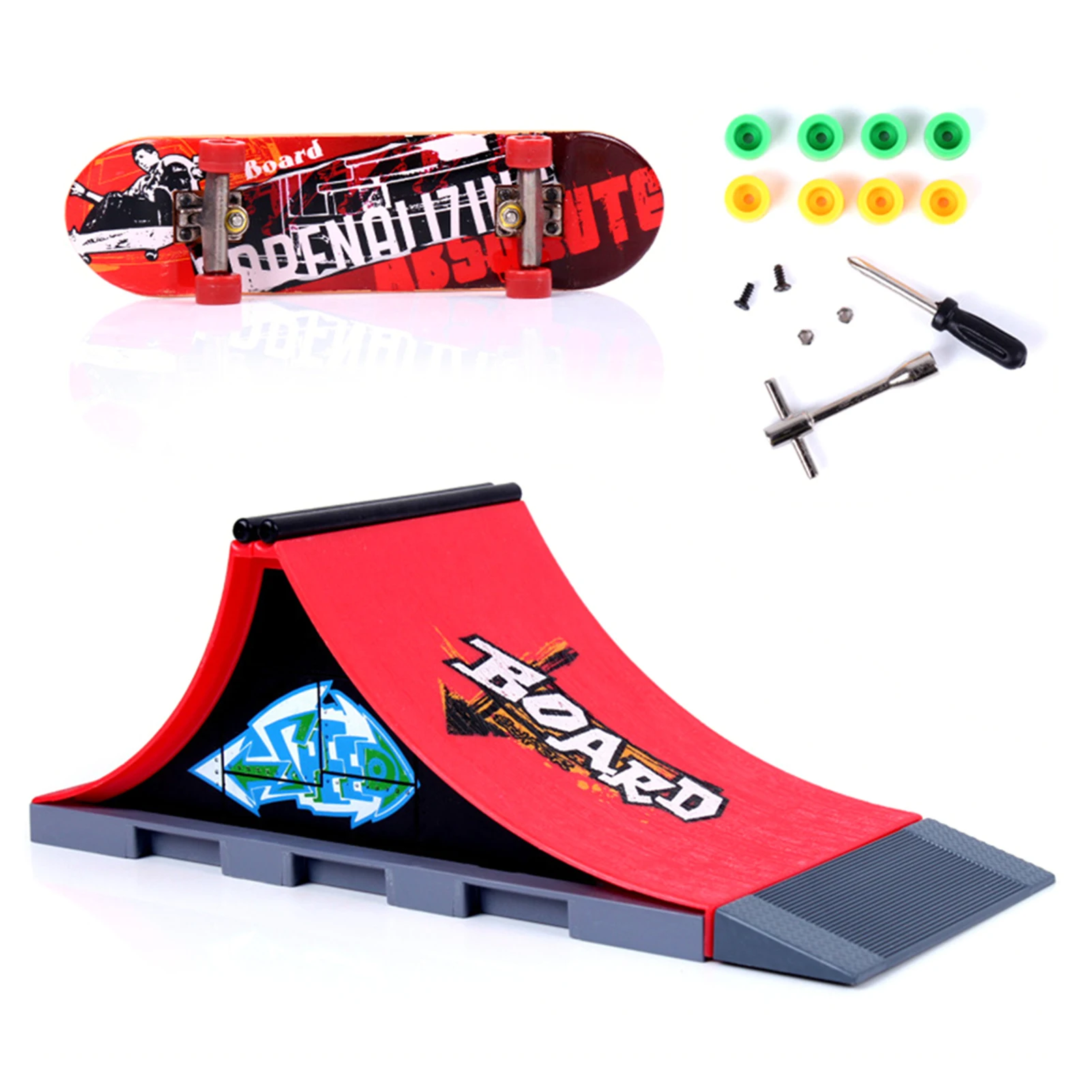 

Mini Finger Skating Board Skate Park Kit Children Venue Combination Skateboard Ramp Track Educational Toy Set Kids Gift 2021
