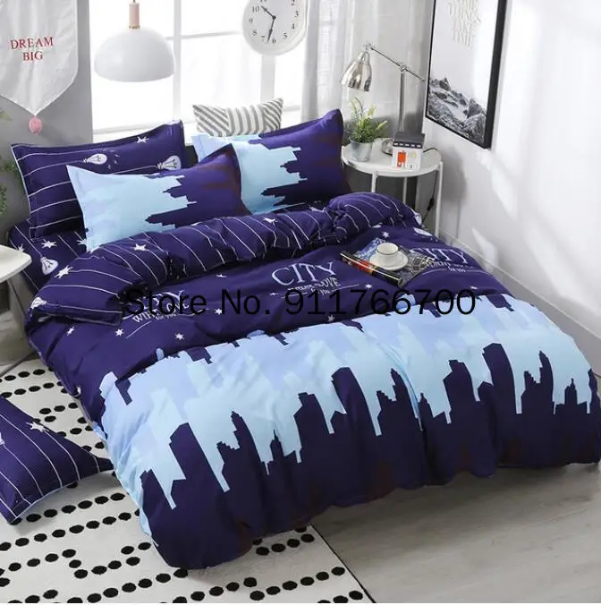 Комплект постельного белья Star Blue из 4 предметов с рисунком мультфильма