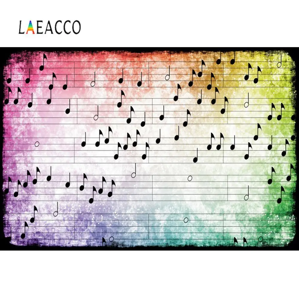 Laeacco музыкальные ноты фоны для фотографии музыкальный лист старый гранж узор