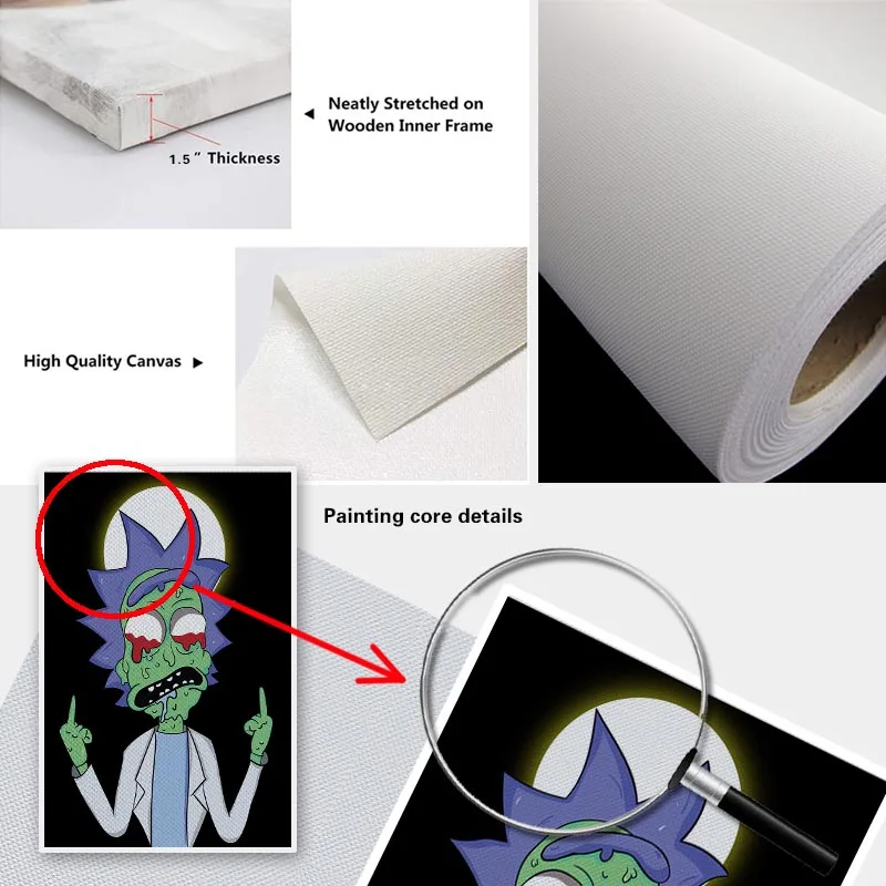 

American Adult Animated Sci-fi Sitcom Wall Art Picture Canvas Poster Nursery Print Minimalist Painting Decor No Frame