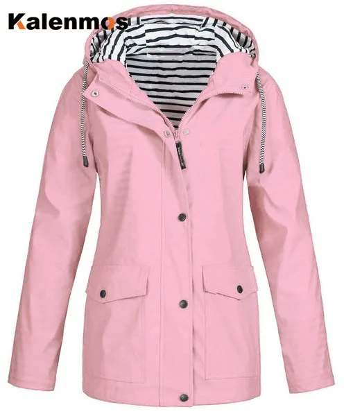 Женская осенне-зимняя одежда с v-образным вырезом и карманами на молнии