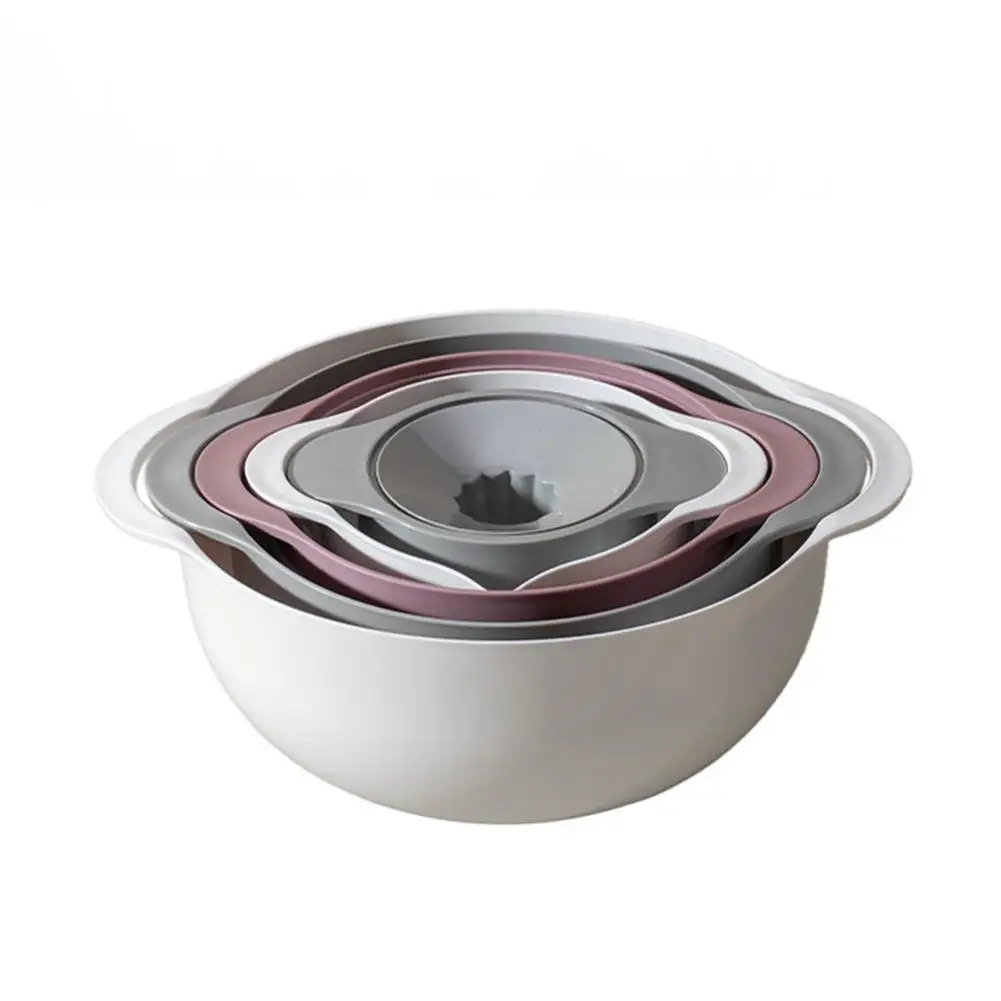 

5-in-1 Kitchen Colander Bowl Set Large Plastic Washing Bowl And Strainers Multipurpose Colanders Strainers Set For Juicing Frui