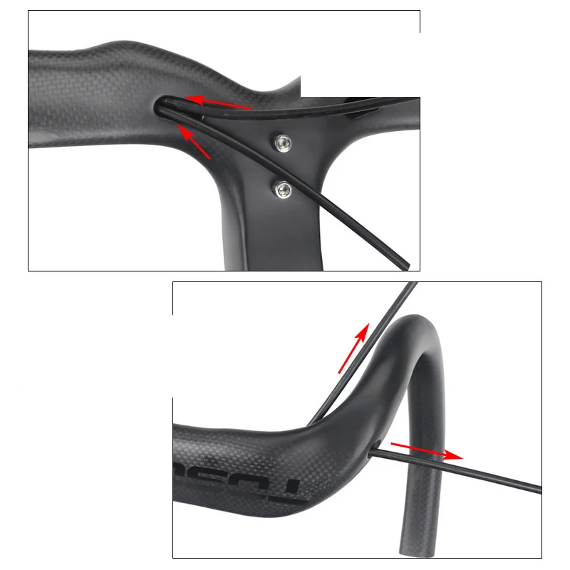 Pаспродажа Руль подъемника TOSEEK из углеродного волокна, 28,6/400/420/440 мм