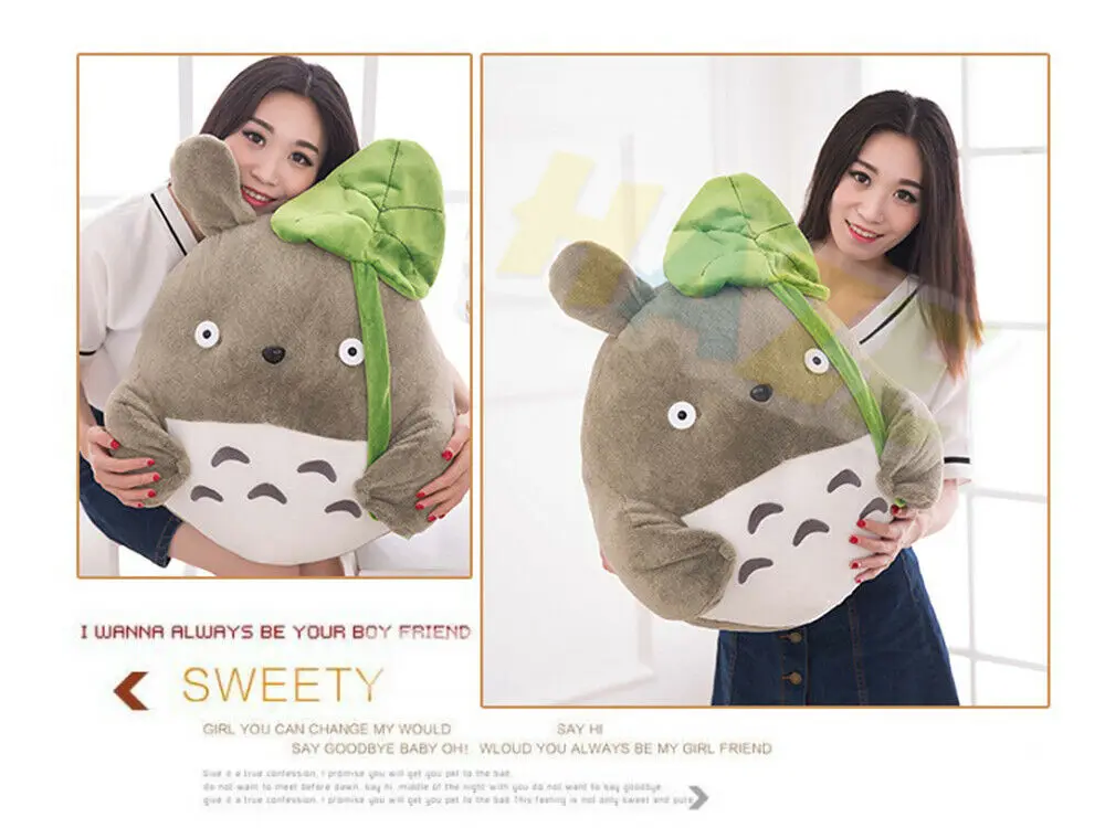 Хаяо Миядзаки Горячая Аниме Тоторо лист лотоса плюшевые куклы мягкая подушка для