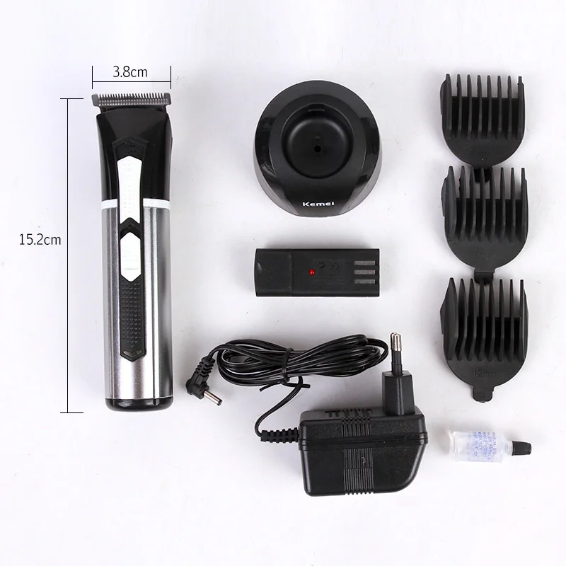 Kemei машинка для стрижки волос профессиональный триммер бороды перезаряжаемый