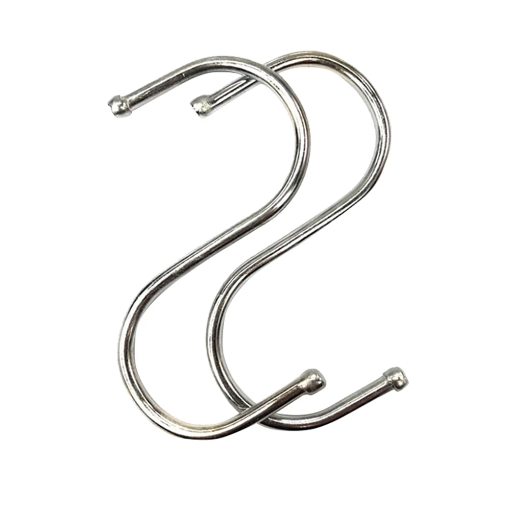 10 Pcs Closet Pan Sausage Kitchen Hook Coat Rack S Shaped Hanging Stainless Steel Bathroom Clothes Multifunction Storage Hangers | Дом и сад