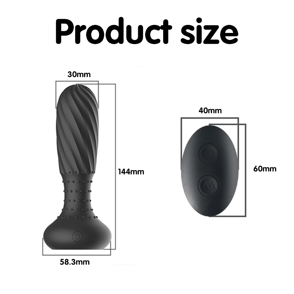 Rotating Anal Beads Vibrator Prostate Massager For Men Wireless Remote Control Plug Butt Prostata Stimulator Sex Toys | Красота и