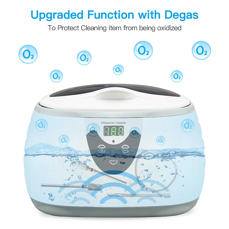 Skymen Ультразвуковой очиститель для очков Маникюрный Инструмент чистки ванны