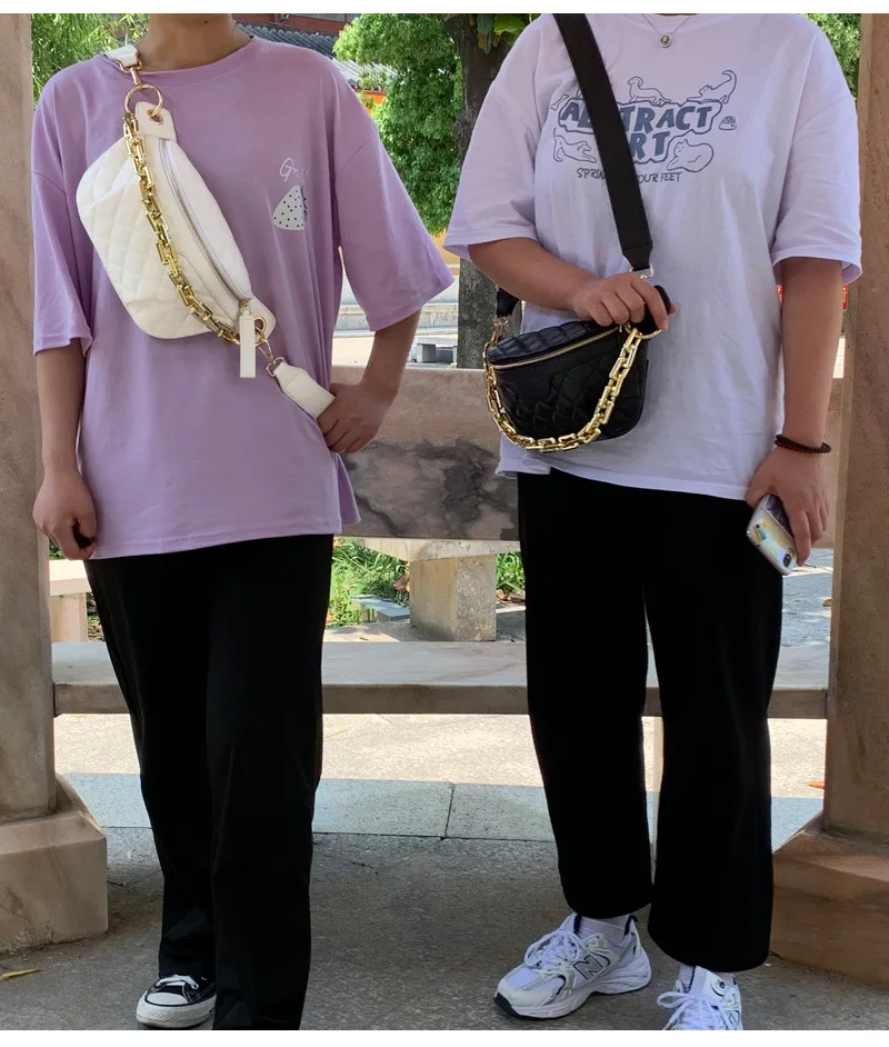 

Luxury Women's Fanny Pack High Quality Waist Bag Thick Chain Shoulder Crossbody Chest Bag Female Belt Bag Designer Brand Handbag