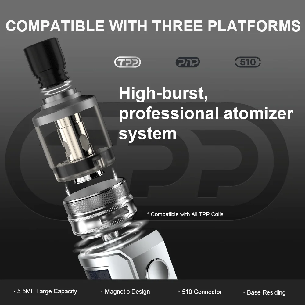 VOOPOO TPP Pod Tank 2 0 с 810 капельным наконечником 5 мл магнитное основание Sub Ohm DM1 DM2