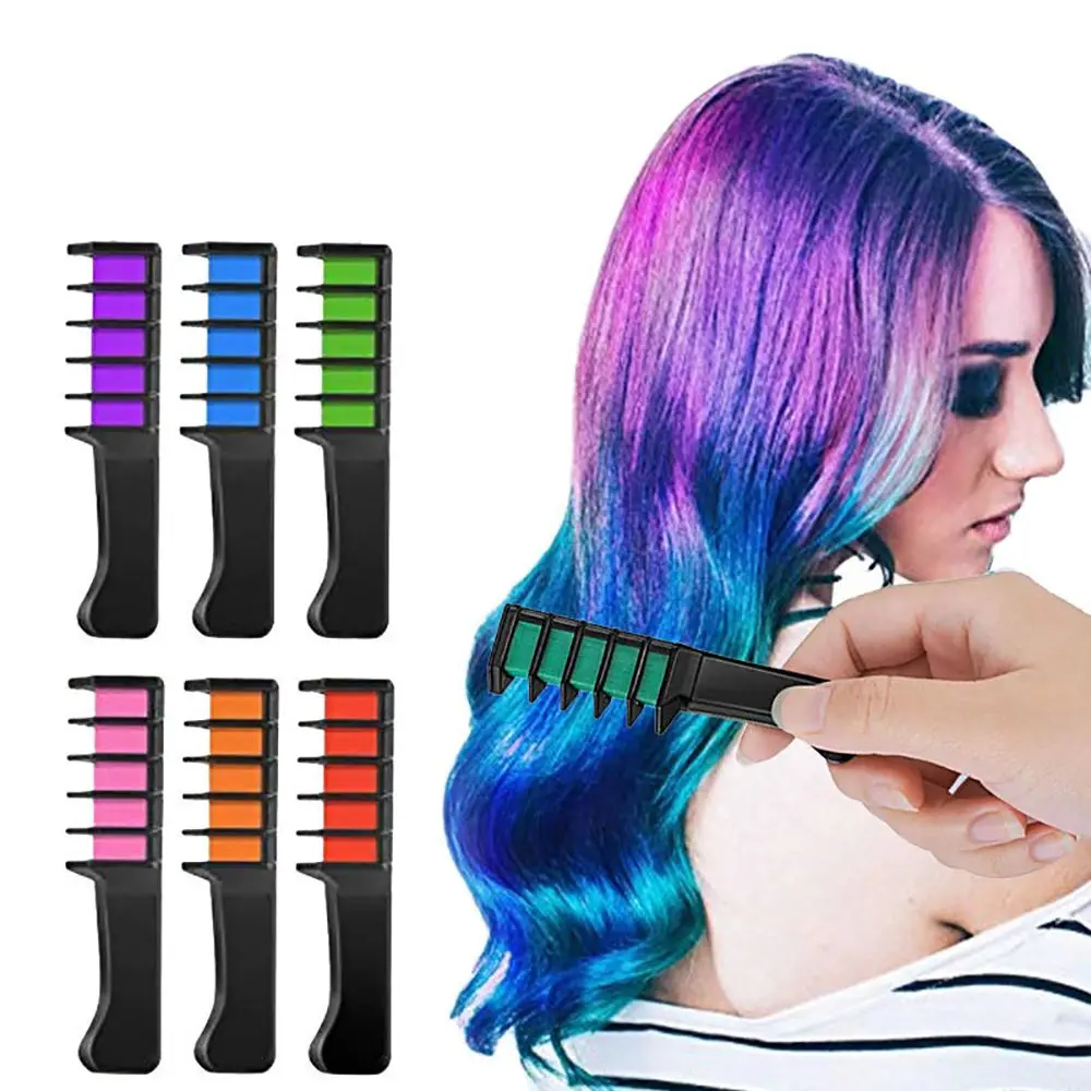 Одноразовая расческа для окрашивания волос цветные временные мини инструменты