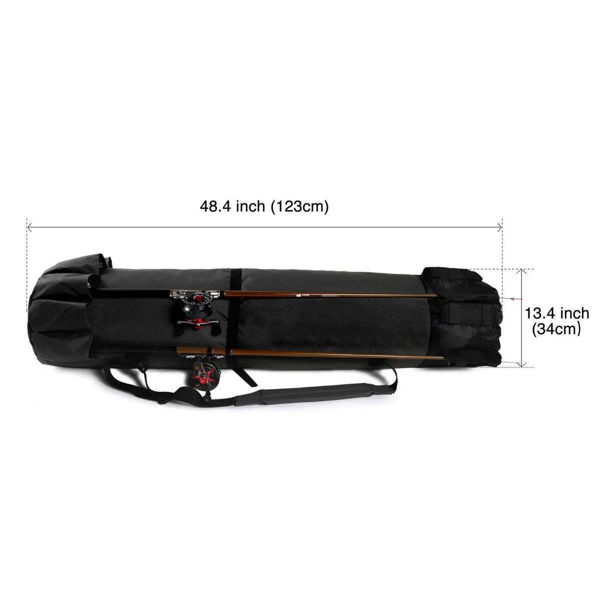 

Portable Fishing Bag Multifunction Nylon Fishing Bags Large Capacity Fishing Rod Bag Case Fishing Tackle Tools Storage Bag